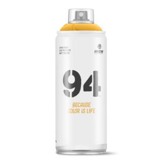 MTN 94 spray paint can with a yellow colour ring and clear protective cap