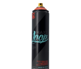 Loop Colors Maxi 600 ml spray paint can with an orange colour ring and yellow nozzle