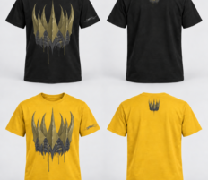 Sork Crown T-shirts — front and back mockups