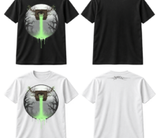 Sork Kaos T-shirts — front and back mockups