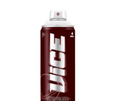 MTN VICE spray paint can with burgundy packaging, silver lettering and a clear cap