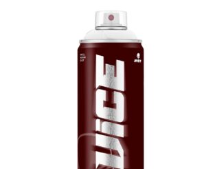MTN VICE spray paint can with burgundy packaging, silver lettering and a clear cap